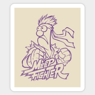 Beaker Meep muppets Retro Purple Sticker